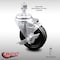 Service Caster 4 Inch SS Phenolic Wheel Swivel 1/2 Inch Threaded Stem Caster with Brake SCC SCC-SSTS20S414-PHS-TLB-121315 - alternate 1